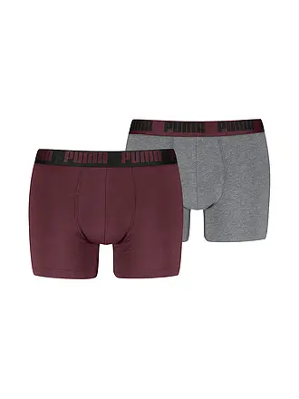 PUMA | Herren Boxershort Everyday Basic 2er Pkg. | dunkelrot